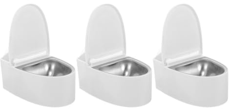 CRAFTHROU Cenicero de Pared Creativo Diseño Abatible 3 Piezas Material PP y Acero Inoxidable con Tapa Fácil Instalación y Almacenamiento Práctico para Baño y Dormitorio