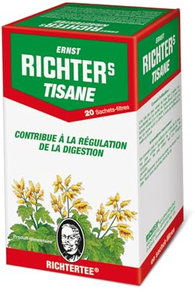 Richter's - Tisane Transit - 100% à Base de Plantes Naturelles - Rhubarbe, Réglisse, Anis, Menthe Poivrée - Boite de 20 Sachets