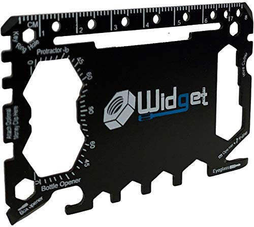 W4W Mehrzweck-Überlebenstaschen-Tool - 43 in 1 - Ninja Multitool in Kreditkartengröße (3,375 x 2,125 - Schwarz)