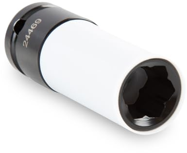 OEMTOOLS 24469 1,27 cm (1/2 tum) enhet 17 mm blomformade hjulbultar, slaghylsor för Mercedes-hjulmuttrar, skyddande icke-skadliga metriska hjulbultsuttagare, konvex hjulbultsverktyg