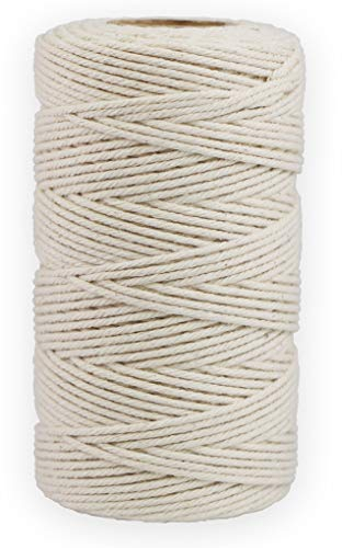Jukway - Spago in cotone da 1,2 mm, 4 strati, resistente, per cucinare, legare carne, fare salsicce, decorazioni fai da te, confezioni regalo, giardinaggio (100 metri)