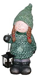VERO HOME Deko Weihnachtsmädchen Tina - 39cm - Weihnachtsfigur Keramik MGO