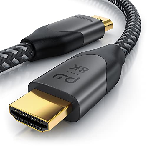CSL - 8k HDMI Kabel 2.1 3m Meter - 8K @ 120Hz 4K @ 240Hz mit DSC - HDMI 2.1 2.0a 2.0b - 3D - Highspeed Ethernet - HDTV - UHD II - Dynamic HDR-10+ - eARC - Variable Refresh Rate VRR - Dolby Vision