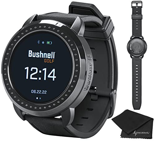 Wearable4U - Bushnell iON Elite Black Golf GPS Watch with Lens Cleaning Cloth Bundle