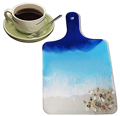 Planche à Fromage en résine époxy Moules en Silicone avec poignées et Trous, Planche de charcuterie en résine, Moule Resine Epoxy Plateau, Moule resine Planche a decouper(#2)