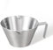 carrottimes Tazze da caffè in acciaio inox, accessori per espresso, dosatore in metallo a doppio beccuccio con doppia scala, tazza da caffè con manico, peso chicchi di caffè (argento), 100 ml