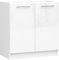 AKORD | Küchenschrank unter der Spüle - Oliwia S80 | Küchenunterschrank mit 2 Türen und 1 Einlegeböden | Unterschrank Küche 80 cm Breit | 46 x 80 x 82 cm | Weiß & Weiß glänzend
