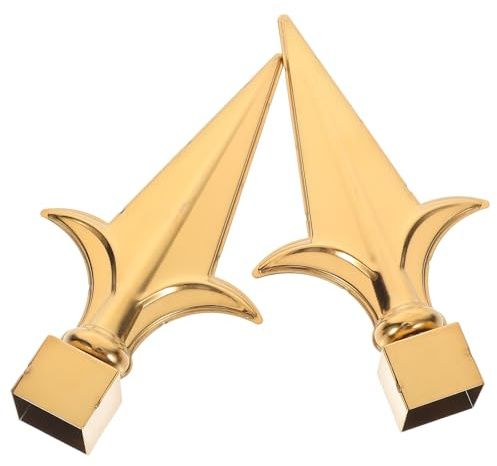 DOITOOL 2pcs Ornement pour Mâts de Drapeau en Acier Inoxydable Résistant la Flexion la Déformation, Design Unique pour Drapeaux de Jardin et Clôtures
