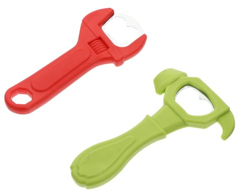 SUPVOX 2pcs Silicone Hammer and Wrench Bottle Opener Set Refrigerator Magnet, Cartoon Style Beer Opener Tools for Party and Home Bar Use