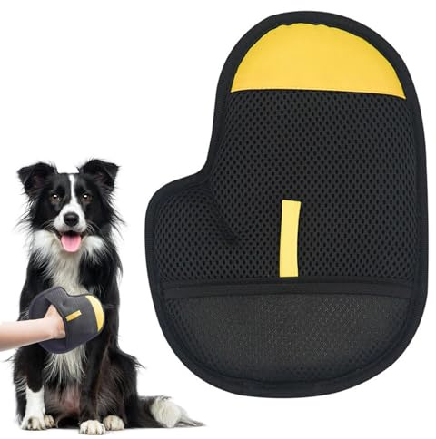 Guante quitapelos para gatos | Guante lavable para el cuidado del pelaje y cepillo | Guante para eliminar el pelo de las mascotas, para perros, cachorros, alfombras, lavandería, sofá, tapicería y