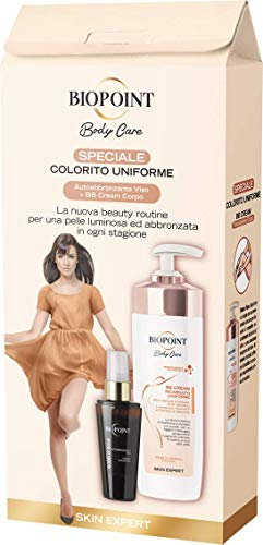 BIOPOINT BODY CARE BB CREAM INCARNATO UNIFORME 200 ML DOSATORE + ELISIR DI SOLE AUTOABBRONZANTE VISO 50 ML DOSATORE