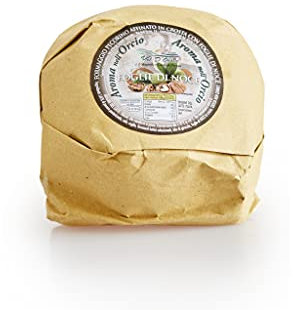 Formaggio Foglie di Noce | Queso Pecorino curado en hojas de nogal | 500 gr | Con leche de oveja 100% italiana | Queso de Toscana