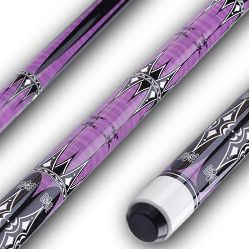 Sinsilvie Queue de billard de 13 mm, 147,3 cm, 59,5 x 567 g, bâton de billard en érable de 1/2, bâton de table de billard pour homme (violet, 567 g)