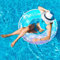 panemy Schwimmring Erwachsene Pailletten, 85cm Schwimmring Erwachsene mit Glitzer, Schwimmring Erwachsene XXL Mit Griff, für Strand Schwimmbad Sommerferien Party （Blau）