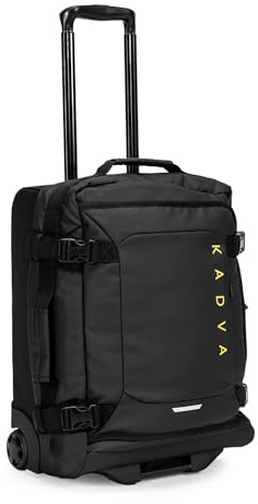 KADVA Maleta de Viaje con Ruedas Lazio 44|74|102 litros Equipaje de Mano Exterior Blando con 2 Ruedas Maleta Grande Estructura Peso 2,7|3,3|3,7 kg I Color Negro|Azul|Amarillo