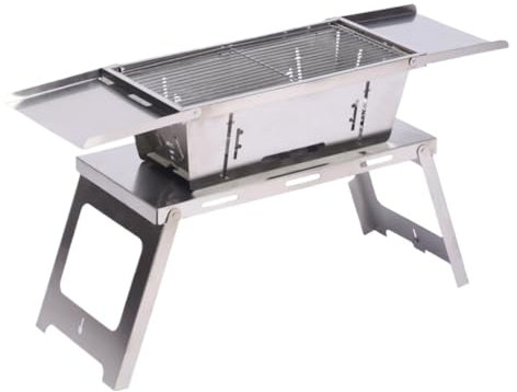 Camping Grill Träkol Bärbar Kolgrill I Rostfritt Stål BBQ Grill För Trädgård Utomhus Matlagning Camping Campinggrill Picknickgrill