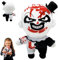 Terrifier 3 Plüsch, 25 cm Terrifier 3 Plüschpuppe, Horrorfilm-Figur Plüschtier, Terrifier 3 Weiche Blutige Anime Figur, Terrifier 3 Filmcharakter-Plüsch, Terrifier Stuffed Animal für Jungens und Fans