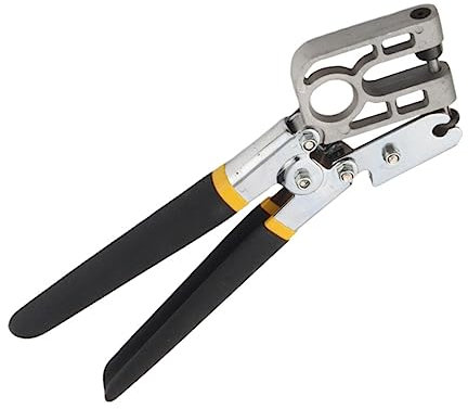 VILLCASE Tenaza Crimpadora De Acero Para Fijación De Perfiles Metálicos Alicates De Presión Ergonómicos Con Diseño Antideslizante Herramienta Profesional Para Punzones Placas De Conexión Só