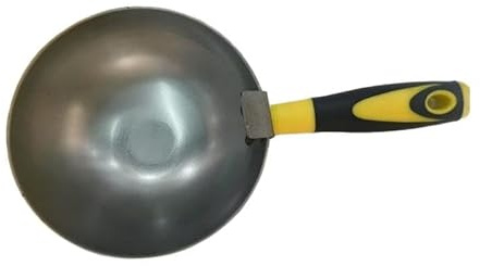 Milageto Secchio per Cemento, Ciotola per Muratura, Acciaio al Carbonio, Cucchiaio per Acqua per Muratura, Costruzione, Stucco, Malta per Intonaco, Manico in PP