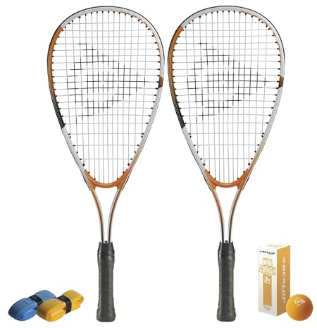 CX Pro Sport Play Junior Squash Set – Includes 2 Dunlop Play Racket, 3 Play Balls & 2 CX Pro Sport Grips – Exclusive Bundle