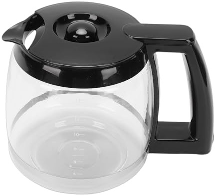 YUEHISY Kaffekanna i Glas, Ersättningskaraff med Bekvämt Grepp, Bred Mun, Lätt Att Rengöra, Värmekylsäker Kaffebryggare, för Hemmakontor (Ersättning för 14 koppar 2,1L)