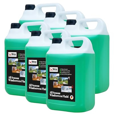 Wotan's 30L Ganzjahres Scheibenreiniger - Allwetter Scheibenwasser - Frostschutz bis -10°C für Sommer & Winter - Waldfrische Duft - Gebrauchsfertig (6x5 Liter)