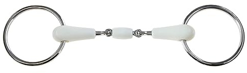 Korsteel Flexi Loose Ring Oval Link Snaffle Bit, IVory, 5