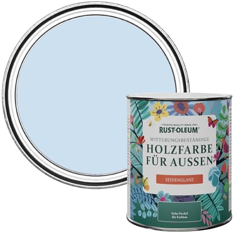 Rust-Oleum Blue Mould-Resistant Garden Paint In Satin Finish - Powder Blue 750ml