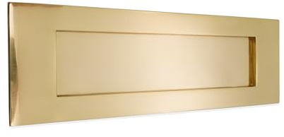 Infinity Decor Plaque de boîte aux lettres en laiton poli style victorien 300 mm pour portes intérieures et extérieures