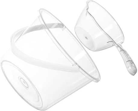 Ipetboom Seau Eau Plastique avec Poignée et Cuillère Capacité Importante Résistant et Polyvalent pour Jardinage Stockage et Nettoyage
