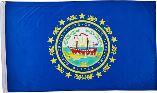BANDIERA NEW HAMPSHIRE 150x90cm - BANDIERA STATO AMERICANO – USA - STATI UNITI 90 x 150 cm - AZ FLAG
