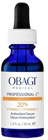 Obagi Professional C Serum 20%, Vitamin C Facial Serum with Concentrated 20% L Ascorbic Acid for Normal to Oily Skin, 1.0 Fl Oz Pack of 1