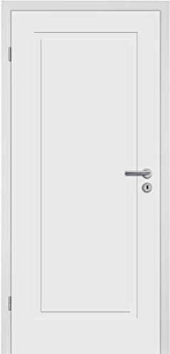HORI® Zimmertür Weißlack RAL9010 Röhrenspan Eckkante I Innentüre, Türblatt, passende für alle Standard Zargen mit DIN Größe I 1985 x 735 mm I DIN Links