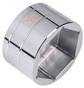 vbaxy 26 mm uttag platt topp keps uttag för räv gaffel mutter 26 mm räv gaffel verktyg för Fox 32 34 36 38 greppdämpare (26 mm socket)