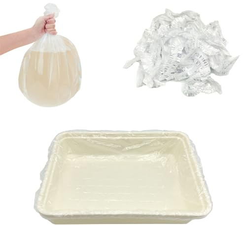 Lot de 50 doublures jetables pour cage de petit animal, bac à lapin, sacs à litière pour lapin, cochon d'Inde, film plastique pour oiseaux, hamster, chinchilla, hérisson (50 pièces, 58,4 cm)