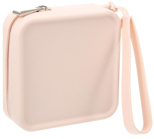 Healvian Storage Bag for Sanitary Napkins, Silicone Tampon Bag, Small Portable Case for Menstrual Cups, Soft Mini Coin Compartment for Women and Girls, Beige