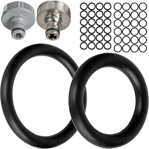 Ersatz O-Ringe Set, 50 Stück, für G 1/2 und 3/4 Zoll Garten Stecksysteme, kompatibel mit Gardena 21 und 26,5 mm Hahnverbinder, Ø 16 x 11 und 22,3 x 17 mm, Gummi, Dichtring für 5303, 05303-00.701.00