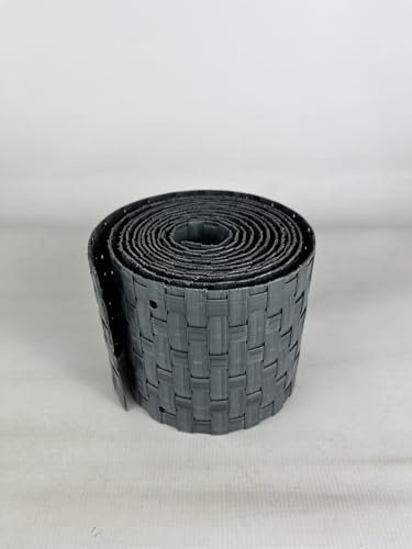 Nastro frangivista in polietilene STOCKCLOTURE oscurante, in rattan sintetico, 255 cm x 10 cm, colore: grigio antracite