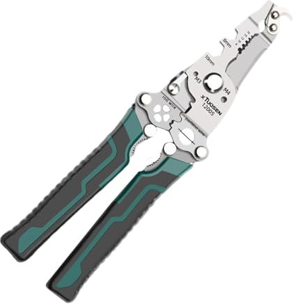 NevPuose Alicates para cables eléctricos,Alicates para cortar cables, Engarzadora de cables plegable, Herramienta eléctrica multifunción para instalación de circuitos, mantenimiento del hogar,