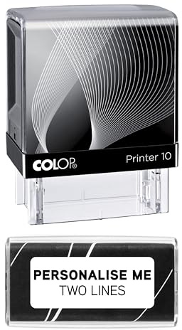 Personalised Custom Made Self-Inking Company Business Address Rubber Ink Stamp - 26mm x 9mm (Two Lines of Text)