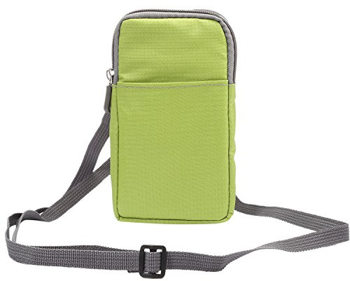 Pochette Telephone Portable Bandouliere Homme, Sacoche Téléphone avec Boucle de Ceinture, Multiples Sac Porté Épaule de Randonnée Universel Poche Voyage Holster Sac de Messager Housse de Transport