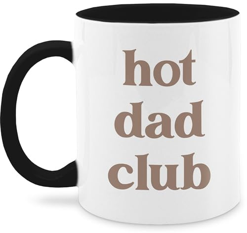 Tasse Tassen 325ml - Hot Dad Club Geschenk Vatertag personalisiert I Papa Geschenk Vatertag Papi Geschenke Vater I Vatertagsgeschenk werdender Vater - 325 ml - Schwarz - daddy papas daddys deddys