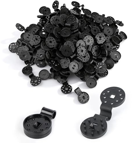 100 Unidades Fijaciones Plástico Antisol, – Hebilla Fija de Red Parasol, Clips Tela de Sombra, Antióxido y Antiviento, para Telas Protectoras, Jardines, Redes, Antipájaros, Invernaderos