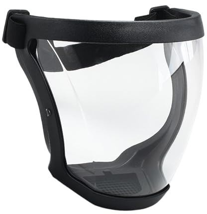 Visiera integrale – Maschera protettiva trasparente antiappannamento | Attrezzatura di sicurezza riutilizzabile regolabile | Copertura leggera antipolvere e antiappannamento per lavori di saldatura su