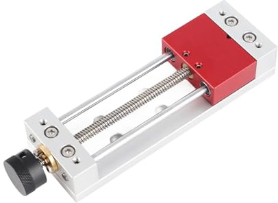 Drill Press Vice Bench Table Vise, 0-100mm Clamping Range Aluminum Alloy Clamp for Drilling Polishing Engraving DIY Projects with Sturdy Double Sleeve Screw Rods