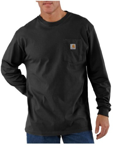 Carhartt Men's Dearborn Loose LS T-Shirt, Black, Medium