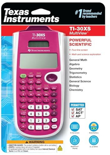 Texas Instruments TI-30XS MultiView Scientific Calculator, Pink