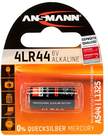 ANSMANN Batteria di Marca Alkaline 4LR44 (6V) V04034, A544, 28° per apertura porta garage, sistema di allarme, mini radio, grilletto per videocamera, dispositivi di misura, campana ecc.