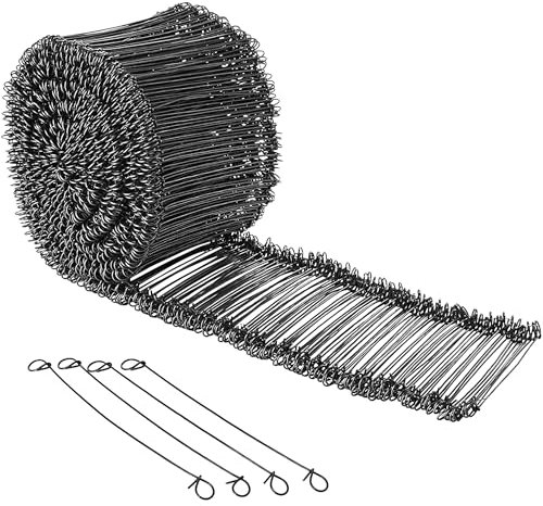 Build With Colour Rebar Reinforcing Mesh Loop Ties 6 | Heavy-Duty Metal Double Loop Rebar Ties for Concrete, Rust-Resistant Reinforcing Bar Ties, Twist Wire Ties for Potato Bags & Garden Fences