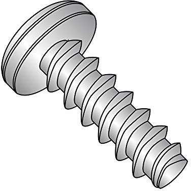 Small Parts 1008LPP188 18-8 Stainless Steel Thread Rolling Screw for Plastic, Passivated Finish, Pan Head, Phillips Drive, #10-14 Thread Size, 1/2 Length (Pack of 25)